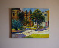 Original art for sale at UGallery.com | Summertime on Old Street (Washington, DC) by Suren Nersisyan | $1,100 | oil painting | 22' h x 28' w | thumbnail 3