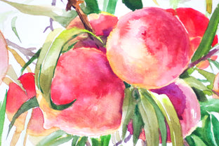 Peaches (Fruits on the Tree) by Suren Nersisyan |   Closeup View of Artwork 