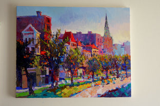 Original art for sale at UGallery.com | 14th Street Washington, DC (Early Evening) by Suren Nersisyan | $1,450 | oil painting | 24' h x 30' w | photo 3