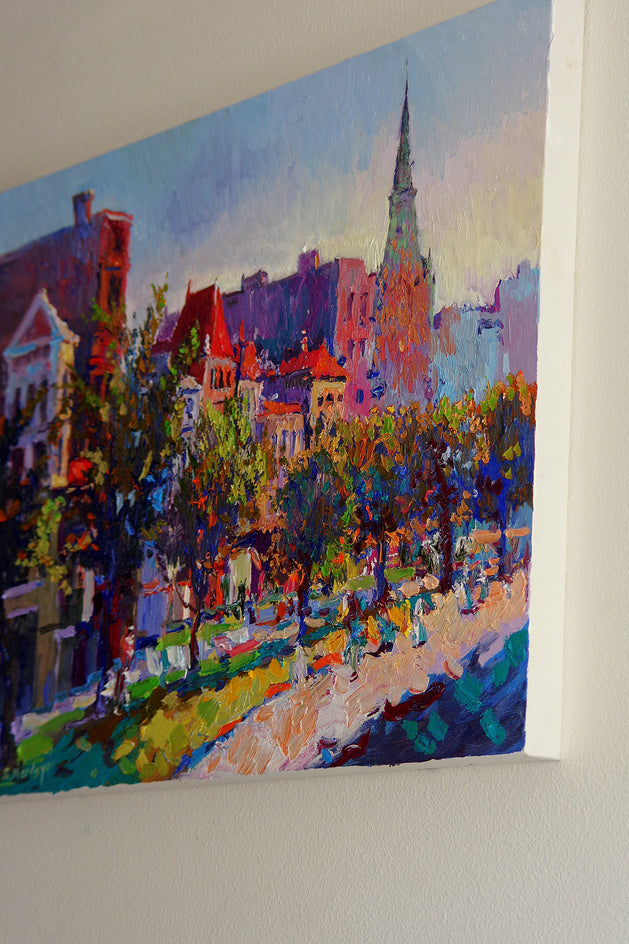 14th Street Washington, DC (Early Evening) by Suren Nersisyan |  Side View of Artwork 