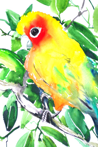 Original art for sale at UGallery.com | Sun Parakeet by Suren Nersisyan | $400 | watercolor painting | 22' h x 16' w | photo 3