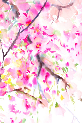 Sakura Blossom (Cherry Blossom, Vertical) by Suren Nersisyan |   Closeup View of Artwork 