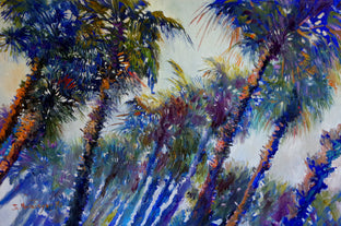 Blue Palm Trees (Horizontal Composition) by Suren Nersisyan |  Artwork Main Image 
