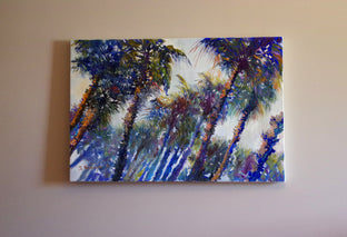 Blue Palm Trees (Horizontal Composition) by Suren Nersisyan |  Context View of Artwork 
