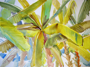 Original art for sale at UGallery.com | Banana Trees by Suren Nersisyan | $650 | watercolor painting | 22' h x 30' w | photo 1