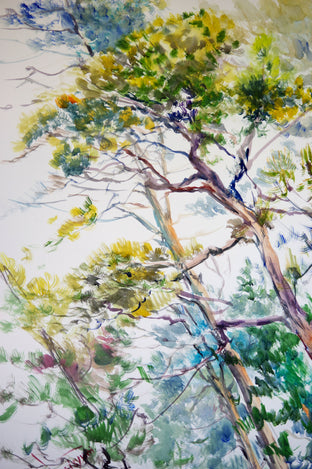Original art for sale at UGallery.com | Pine Trees (Vertical Composition) by Suren Nersisyan | $620 | watercolor painting | 30' h x 22' w | photo 1