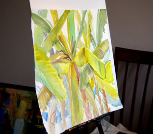 Original art for sale at UGallery.com | Banana Trees by Suren Nersisyan | $650 | watercolor painting | 22' h x 30' w | photo 2