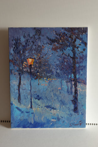 Twilight in the Winter Park by Suren Nersisyan |   Closeup View of Artwork 