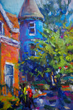Original art for sale at UGallery.com | Blue Morning (Houses in Washington DC) by Suren Nersisyan | $350 | oil painting | 12' h x 9' w | thumbnail 3