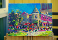 Original art for sale at UGallery.com | Sunday Morning (Washington, DC) by Suren Nersisyan | $375 | oil painting | 9' h x 12' w | thumbnail 3