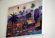 Original art for sale at UGallery.com | Twilight (Los Angeles) by Suren Nersisyan | $725 | oil painting | 18' h x 24' w | thumbnail 2