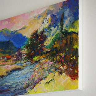 Evening in the Mountains (Blue Shadow) by Suren Nersisyan |  Side View of Artwork 