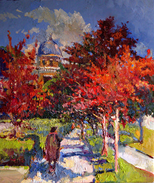 Original art for sale at UGallery.com | Sunny Day in Fall (Washignton, DC) by Suren Nersisyan | $1,000 | oil painting | 27' h x 23' w | photo 1