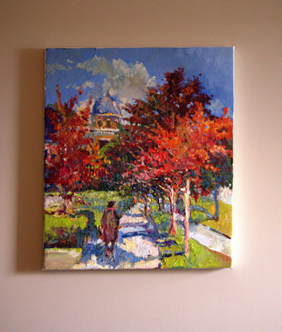 Original art for sale at UGallery.com | Sunny Day in Fall (Washignton, DC) by Suren Nersisyan | $1,000 | oil painting | 27' h x 23' w | photo 3