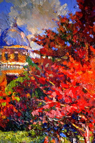 Original art for sale at UGallery.com | Sunny Day in Fall (Washignton, DC) by Suren Nersisyan | $1,000 | oil painting | 27' h x 23' w | photo 4