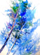 Original art for sale at UGallery.com | Blue Poplars in the Wind by Suren Nersisyan | $550 | watercolor painting | 30' h x 22' w | thumbnail 1