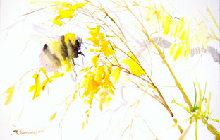 Bumblebee and Yellow Flowers by Suren Nersisyan |  Artwork Main Image 