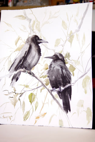 Two Crows by Suren Nersisyan |  Side View of Artwork 