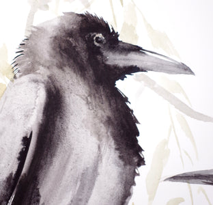 Two Crows by Suren Nersisyan |   Closeup View of Artwork 