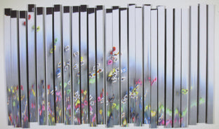 Original art for sale at UGallery.com | Untitled (color frequency=variable of sound frequency) by Jack R. Mesa | $4,025 | mixed media artwork | 38' h x 70' w | photo 1