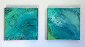 Original art for sale at UGallery.com | Keep It Wild (Diptych) by Alicia Dunn | $525 | acrylic painting | 12' h x 24' w | thumbnail 1