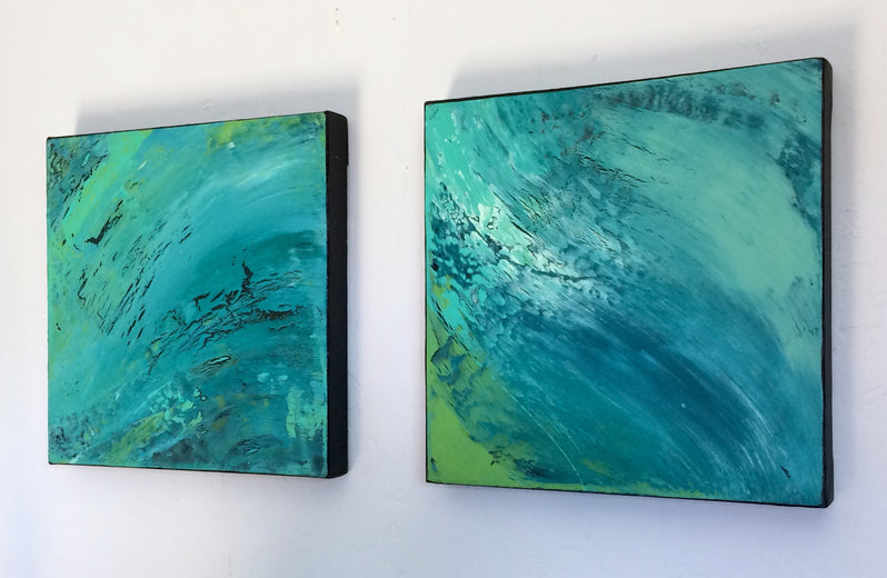 Keep It Wild (Diptych) by Alicia Dunn |  Side View of Artwork 