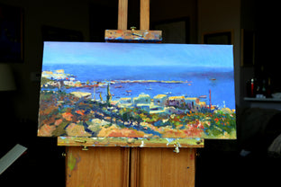 Original art for sale at UGallery.com | Bright Sunny Day (Midday in Greek Islands) by Suren Nersisyan | $475 | oil painting | 10' h x 20' w | photo 3