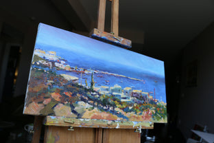 Original art for sale at UGallery.com | Bright Sunny Day (Midday in Greek Islands) by Suren Nersisyan | $475 | oil painting | 10' h x 20' w | photo 2