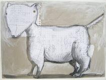 Original art for sale at UGallery.com | Math Terrier by Libby Ramage | $400 | mixed media artwork | 9' h x 12' w | thumbnail 1