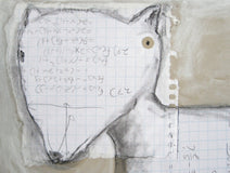 Original art for sale at UGallery.com | Math Terrier by Libby Ramage | $400 | mixed media artwork | 9' h x 12' w | thumbnail 4