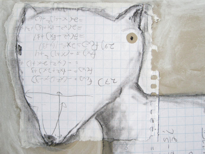 Math Terrier by Libby Ramage |   Closeup View of Artwork 