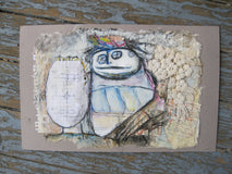 Original art for sale at UGallery.com | A Little Bird Told Me by Libby Ramage | $400 | mixed media artwork | 9' h x 14' w | thumbnail 3