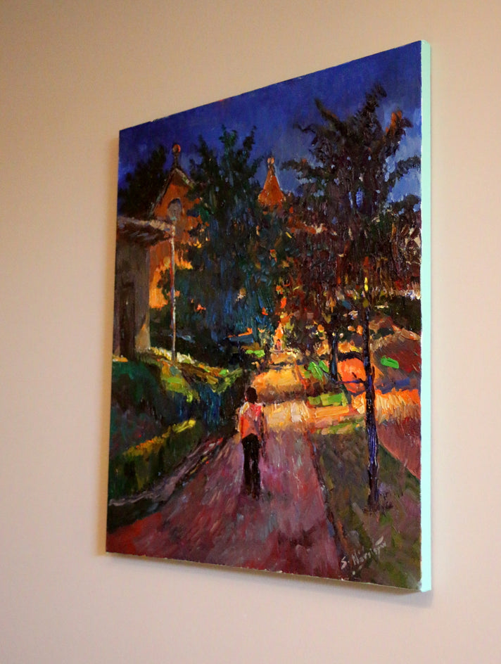 Night on the Street (Washington DC) by Suren Nersisyan |  Side View of Artwork 