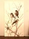 Original art for sale at UGallery.com | Three Sparrows by Suren Nersisyan | $450 | watercolor painting | 22' h x 12' w | thumbnail 3