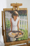 Original art for sale at UGallery.com | Love Birds by Lisa Nielsen | $750 | oil painting | 16' h x 12' w | thumbnail 3