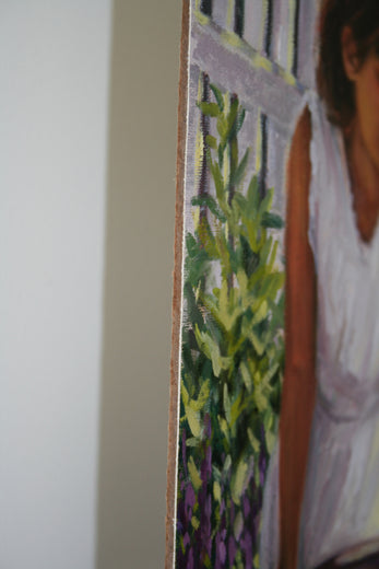 Love Birds by Lisa Nielsen |  Side View of Artwork 