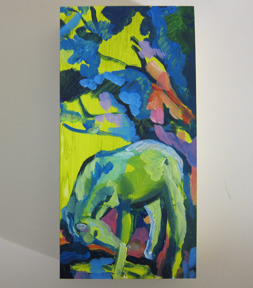 Horse Study / Influenced by Gauguin by Colette Wirz Nauke |  Closeup View of Artwork 