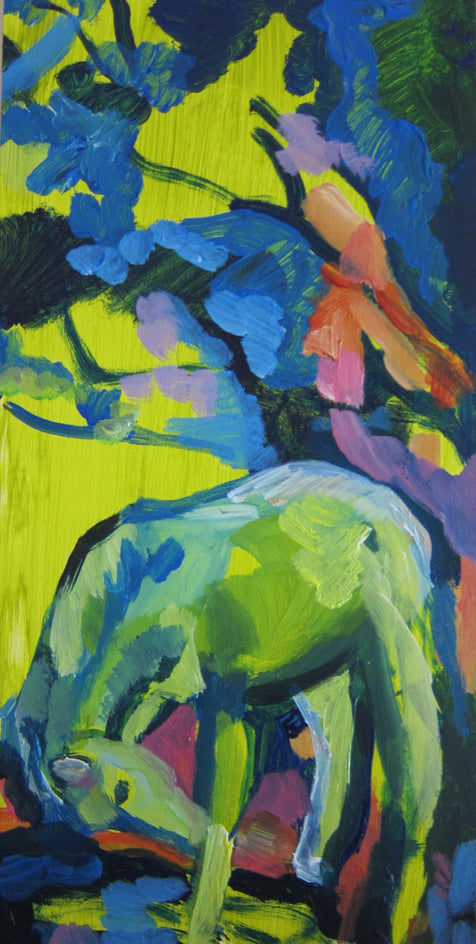 Horse Study / Influenced by Gauguin by Colette Wirz Nauke |  Artwork Main Image 