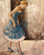 Original art for sale at UGallery.com | Blue Taffeta by Naoko Paluszak | $1,275 | oil painting | 20' h x 16' w | thumbnail 1