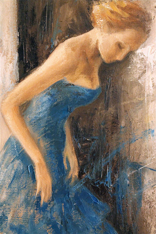 Blue Taffeta by Naoko Paluszak |   Closeup View of Artwork 