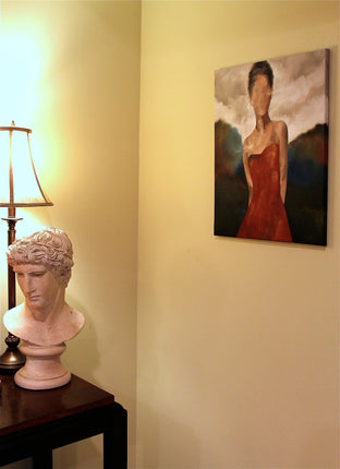 Original art for sale at UGallery.com | Red Dress by Naoko Paluszak | $1,275 | oil painting | 20' h x 16' w | photo 3