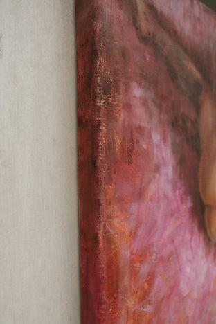 Original art for sale at UGallery.com | She's into Hot Pink by Lisa Nielsen | $450 | oil painting | 12' h x 16' w | photo 2