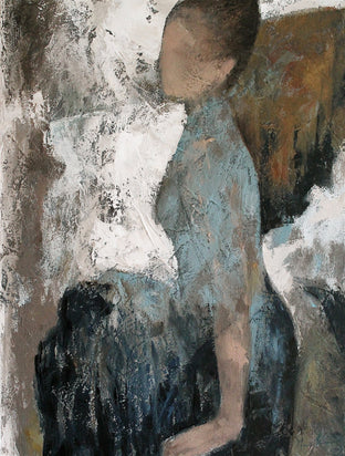 Original art for sale at UGallery.com | Blue Skirt by Naoko Paluszak | $1,800 | oil painting | 24' h x 18' w | photo 1