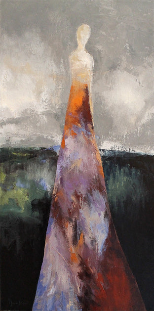 Original art for sale at UGallery.com | Who Are These Angels LXI by Naoko Paluszak | $1,875 | oil painting | 30' h x 15' w | photo 1