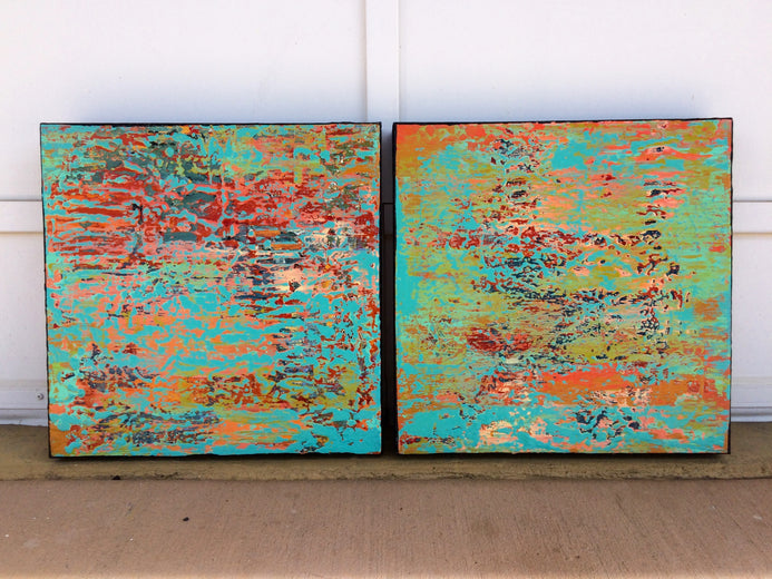 Exploration Diptych by Alicia Dunn |  Context View of Artwork 