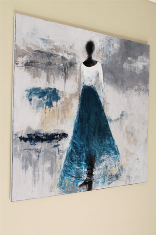 Original art for sale at UGallery.com | Who Are These Angels LXXI by Naoko Paluszak | $3,600 | oil painting | 36' h x 36' w | photo 2