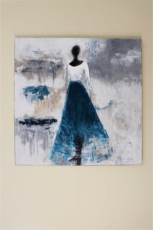 Original art for sale at UGallery.com | Who Are These Angels LXXI by Naoko Paluszak | $3,600 | oil painting | 36' h x 36' w | photo 3