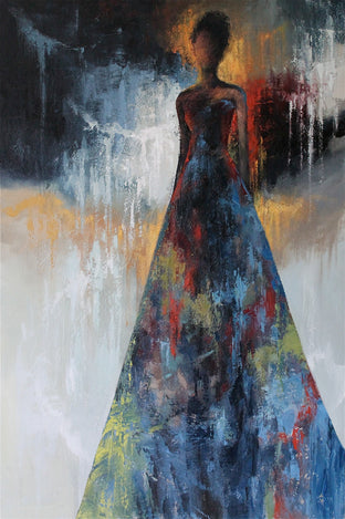 Original art for sale at UGallery.com | In the City Lights by Naoko Paluszak | $2,725 | oil painting | 36' h x 24' w | photo 1