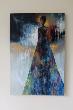 Original art for sale at UGallery.com | In the City Lights by Naoko Paluszak | $2,725 | oil painting | 36' h x 24' w | photo 3