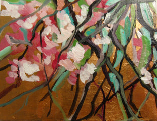 Original art for sale at UGallery.com | Intertwined Cherry Blossom Part II by Colette Wirz Nauke | $270 | acrylic painting | 11' h x 14' w | photo 1